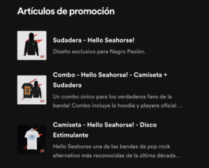 Mercancía de Hello Seahorse! en Spotify 