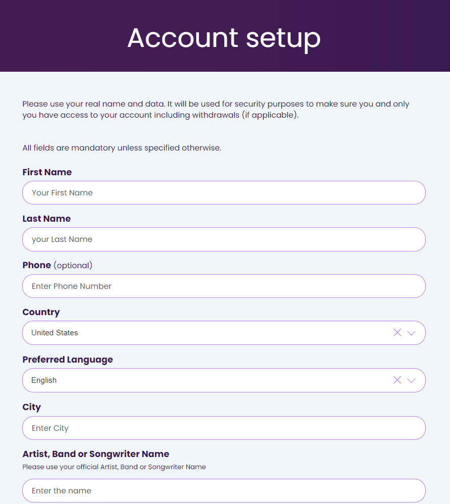 OFFstep account signup