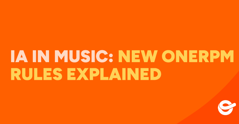 AI in music infographic showing ONErpm's new 4-level classification system for music distribution.